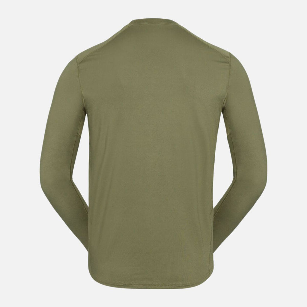 Green long-sleeve shirt on a white background